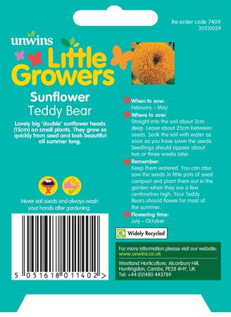 Little Growers Sunflower Teddy Bear - image 2