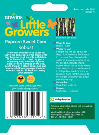 Little Growers Sweet Corn Popcorn Robust - image 2