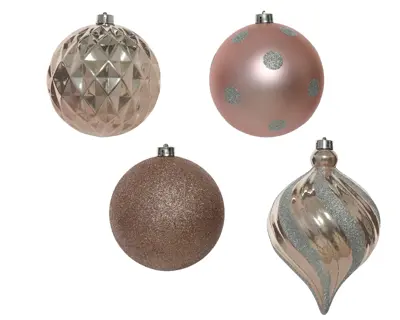 LVR Bauble Shatterproof Sh-Mt-Gl Mix Blush Pink - image 2