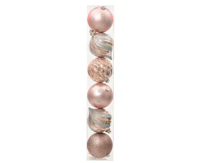 LVR Bauble Shatterproof Sh-Mt-Gl Mix Blush Pink - image 2