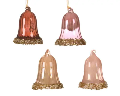 LVR Bell Glass Shiny Beads-Sequins-Glitter 4Col Ass