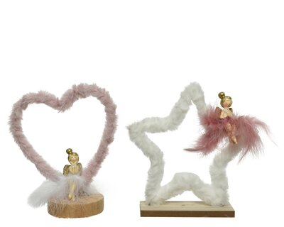 LVR Figures Mdf Feather - With Poly Girl On Foot 2Ass Assorted
