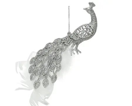 LVR Hanger Plastic With White Feather Silver