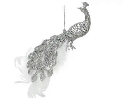 LVR Hanger Plastic With White Feather Silver