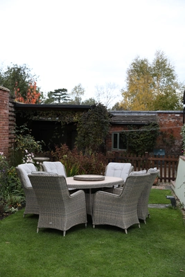 Lyra 6 Seat 180x120cm Oval Dining Set with 60cm Lazy Susan - image 1