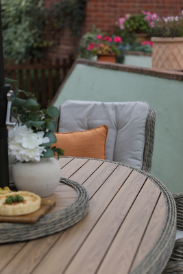 Lyra 8 Seat 220x145cm Oval Dining Set with 70cm Lazy Susan - image 4