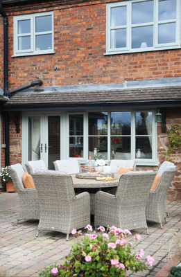 Lyra 8 Seat 220x145cm Oval Dining Set with 70cm Lazy Susan - image 3