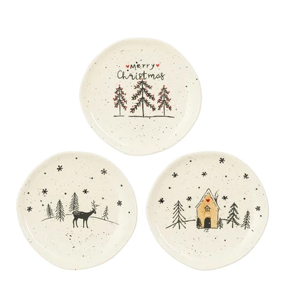 Mateo Breakfast Plate White 3 Asst. d21Cm
