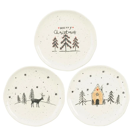 Mateo Dinner Plate White 3 Asst. d26.5Cm
