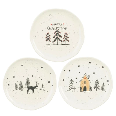 Mateo Dinner Plate White 3 Asst. d26.5Cm