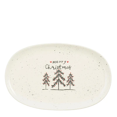 Mateo Plate Oval White  L39Xw24.5