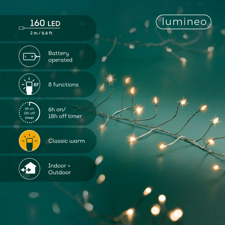 Micro LED 160 Compact Lights BO Silver/Classic Warm L.200cm - image 3