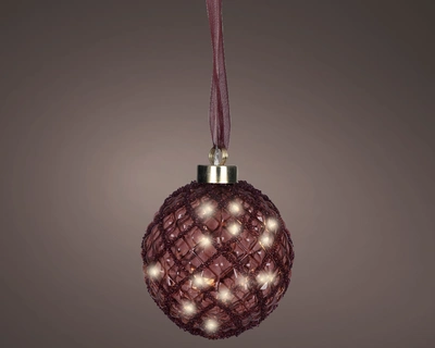Micro Led Ball Bo Indoor maroon/warm white dia10cm-15L - image 2