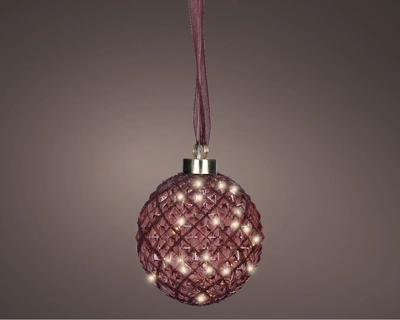 Micro Led Ball Bo Indoor maroon/warm white dia14cm-30L - image 1