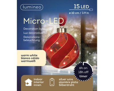 Micro Led Ball Bo Indoor red/warm white dia10cm-15L - image 2