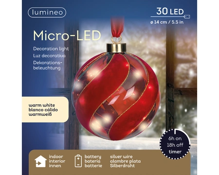 Micro Led Ball Bo Indoor red/warm white dia14cm-30L - image 2