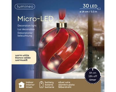 Micro Led Ball Bo Indoor red/warm white dia14cm-30L - image 2