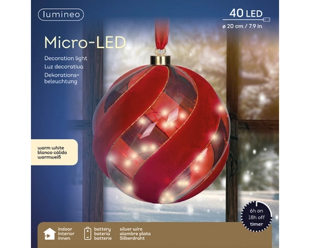 Micro Led Ball Bo Indoor red/warm white dia20cm-40L - image 2