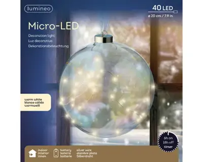 Micro LED ball steady BO indoor Iris WW 20cm - image 2