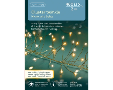 Micro LED Cluster 8 F Twinkle  Gold/Warm White/Classic Warm 300cm-480L - image 6