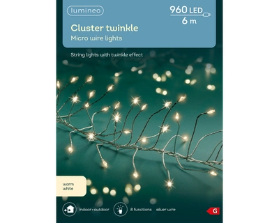 Micro LED Cluster 8 F Twinkle  Silver/Warm White 600cm-960L - image 6