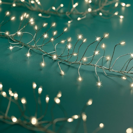 Micro LED Cluster 8 FTwinkle  Silver/Warm White 300cm-480L - image 5