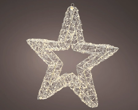 Micro LED Frame Metal Star  Silver/Warm White L7-W58-H58cm-720L - image 1