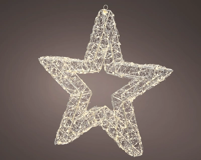 Micro LED Frame Metal Star Silver/Warm White L7-W58-H58cm-720L - image 2