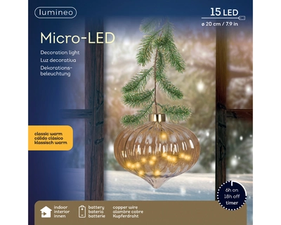 Micro Led Onion Bo Indoor amber/classic warm dia20-H21cm-15L - image 2
