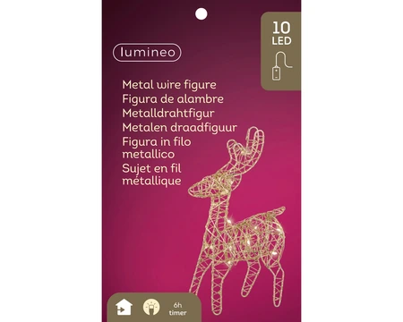 Micro LED Reindeer BO Indoor Gold/WW W.12cm x H.21cm - image 3