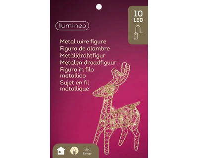 Micro LED Reindeer BO Indoor Gold/WW W.12cm x H.21cm - image 3