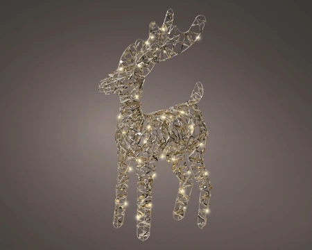 Micro LED Reindeer BO Indoor Gold/WW W.25cm x H.37cm - image 1