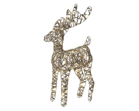 Micro LED Reindeer BO Indoor Gold/WW W.25cm x H.37cm - image 2