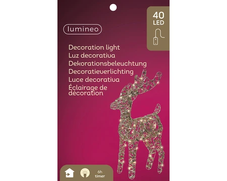 Micro LED Reindeer BO Indoor Gold/WW W.25cm x H.37cm - image 3