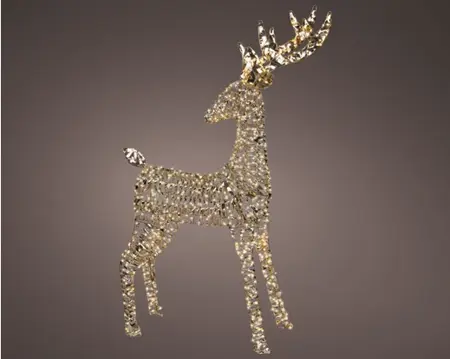 Micro Led Reindeer L2.7m Outdoor gold/warm white L18-W65-H130cm-9.6m