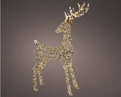 Micro Led Reindeer L2.7m Outdoor gold/warm white L18-W65-H130cm-9.6m