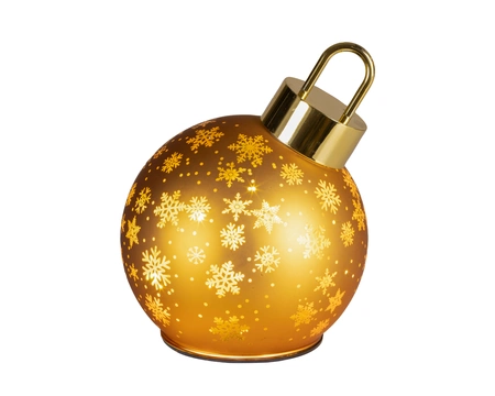 Micro LED Rotating Bauble BO Indoor Gold/WW D.14cm x H.18cm - image 2