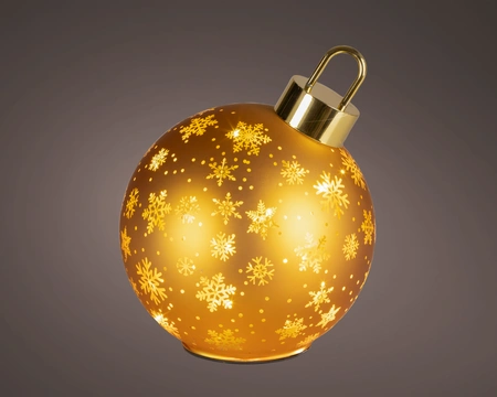 Micro LED Rotating Bauble BO Indoor Gold/WW D.18cm x H.23cm - image 1