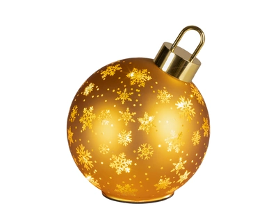 Micro LED Rotating Bauble BO Indoor Gold/WW D.18cm x H.23cm - image 2