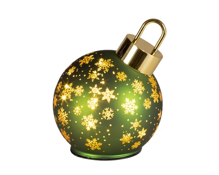 Micro LED Rotating Bauble BO Indoor Green/WW D.14cm x H.18cm - image 2
