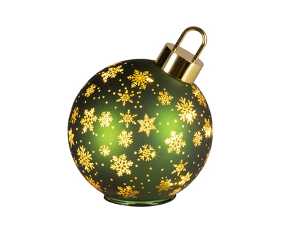 Micro LED Rotating Bauble BO Indoor Green/WW D.18cm x H.23cm - image 2