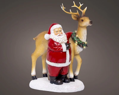 Micro LED Santa BO Indoor Colours/WW W.19cm x H.26cm - image 1