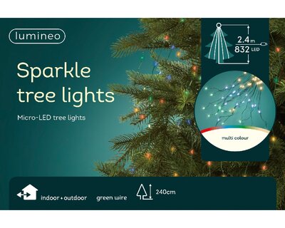 Micro Led Tree Lights   Green/Multi 240Cm-832L - image 2