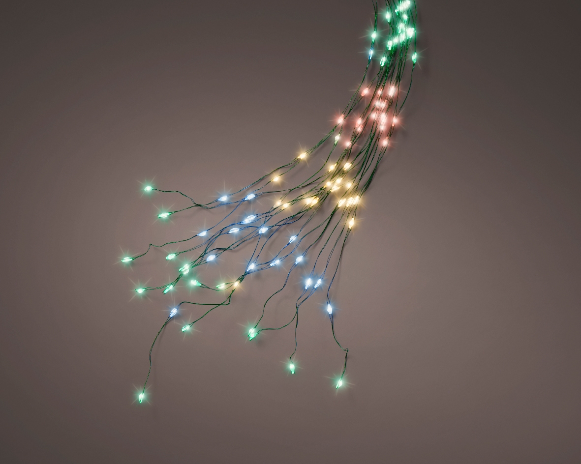 Micro Led Tree Lights Green/Multi 240Cm832L Jones Garden Centre