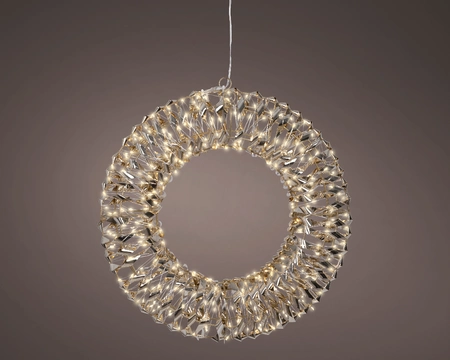 Micro Led Wreath L2.7m Outdoor gold/warm white L8-W38-H38cm-4m - image 1