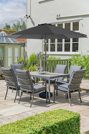 Milano 6 Seat Highback Armchairs and 3m Parasol - image 1