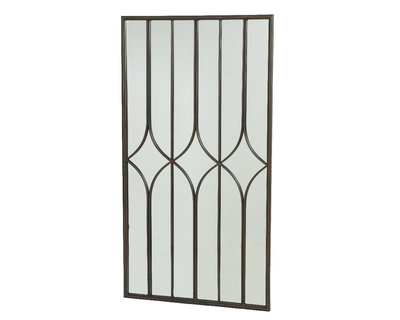 Mirror Iron Rectangle With Diamond-Shaped Pattern H130Cm