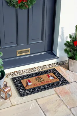 Mistletoe Robins Insert 23x53cm Decoir Mat - image 1