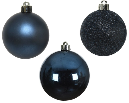 ML Sh.Proof Plain Baubles Sh-M-Gl Night Blue Dia6Cm