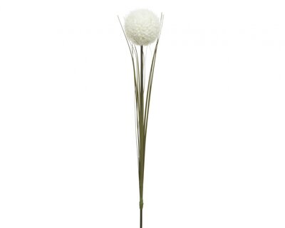 ML Silk Allium O Stem W Frost Fin White Dia7X66Cm